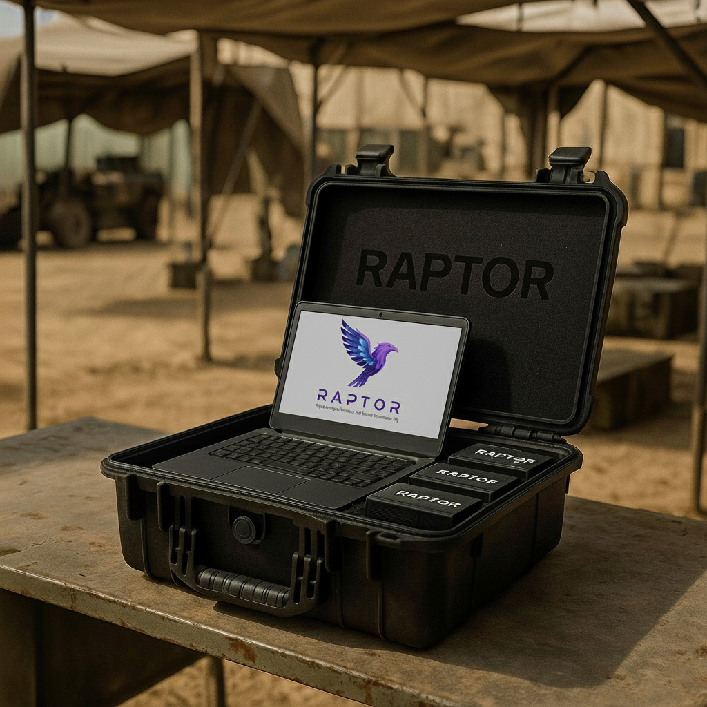 RAPTOR mobile AI analytics platform in tactical case